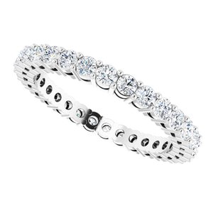 14K White 9/10 CTW Natural Diamond Eternity Band Size 6.5 - BN & CO JEWELRY