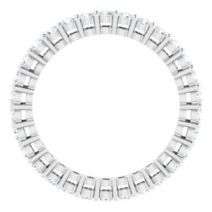 14K White 9/10 CTW Natural Diamond Eternity Band Size 6.5 - BN & CO JEWELRY