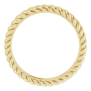 14K Yellow 3.5 mm Rope Band Size 5 - BN & CO JEWELRY