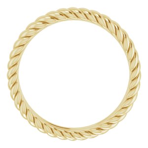 14K Yellow 3.5 mm Rope Band Size 6 - BN & CO JEWELRY