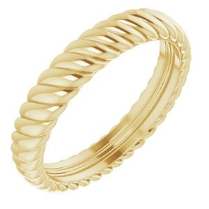 14K Yellow 3.5 mm Rope Band Size 6 - BN & CO JEWELRY