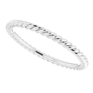 Sterling Silver 1.5 mm Skinny Rope Band Size 5 - BN & CO JEWELRY