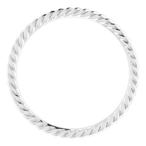 Sterling Silver 1.5 mm Skinny Rope Band Size 8 - BN & CO JEWELRY