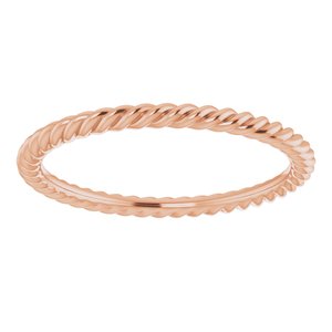 10K Rose 1.5 mm Skinny Rope Band - BN & CO JEWELRY