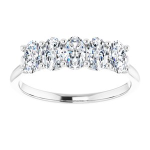 14K White 1 1/6 CTW Natural Diamond Anniversary Band - BN & CO JEWELRY