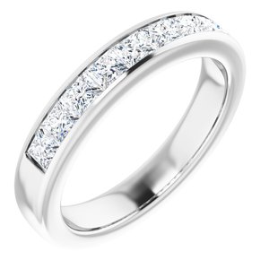 14K White 1 3/8 CTW Natural Diamond Band - BN & CO JEWELRY