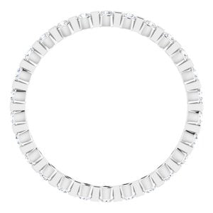 14K White 1/3 CTW Natural Diamond Eternity Band Size 5 - BN & CO JEWELRY