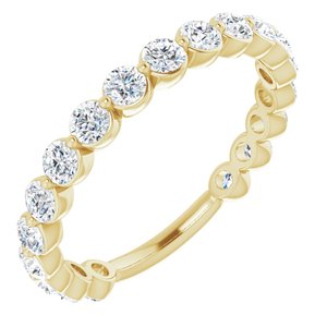 14K Yellow 1 1/6 CTW Natural Diamond Anniversary Band - BN & CO JEWELRY