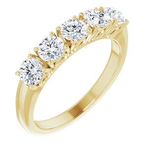 14K Yellow 9/10 CTW Natural Diamond Anniversary Band - BN & CO JEWELRY