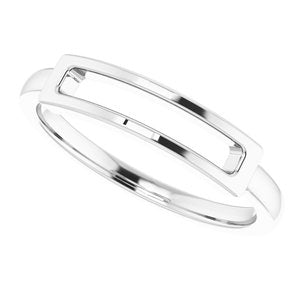 Sterling Silver Open Bar Ring - BN & CO JEWELRY