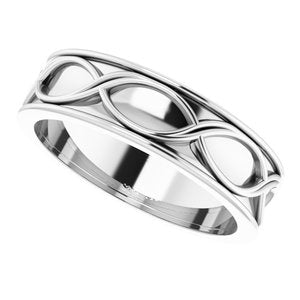 Sterling Silver Infinity-Inspired Wedding Band Size 10 - BN & CO JEWELRY