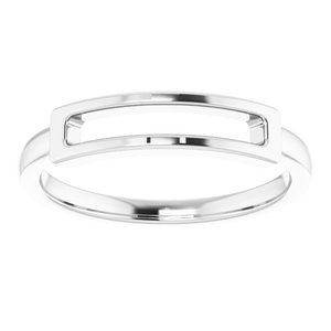 Sterling Silver Open Bar Ring - BN & CO JEWELRY