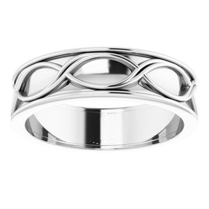Sterling Silver Infinity-Inspired Wedding Band Size 10 - BN & CO JEWELRY