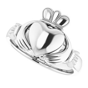 Sterling Silver 8.5 mm Claddagh Ring Size 8 - BN & CO JEWELRY