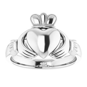 Sterling Silver 8.5 mm Claddagh Ring Size 8 - BN & CO JEWELRY