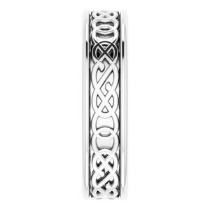 14K White 5 mm Celtic-Inspired Band Size 7 - BN & CO JEWELRY