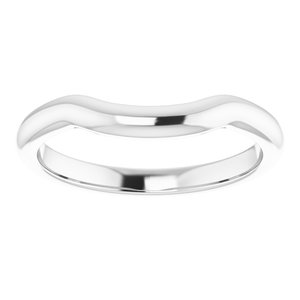 14K X1 White Band for 8 mm Cushion Ring - BN & CO JEWELRY