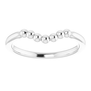 Sterling Silver Stackable Beaded Contour Ring - BN & CO JEWELRY