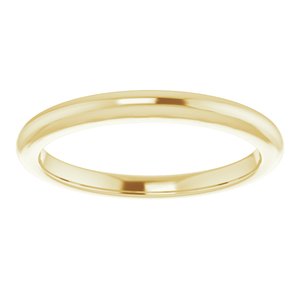 18K Yellow Band for 7.4 mm Round Ring - BN & CO JEWELRY