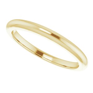 18K Yellow Band for 7.4 mm Round Ring - BN & CO JEWELRY