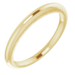 18K Yellow Band for 7.4 mm Round Ring - BN & CO JEWELRY