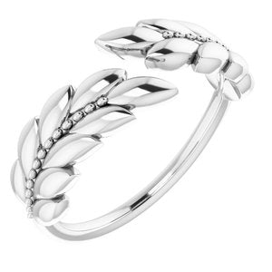 Sterling Silver Leaf Negative Space Ring - BN & CO JEWELRY