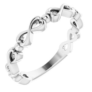 Sterling Silver Infinity-Inspired Heart Ring - BN & CO JEWELRY