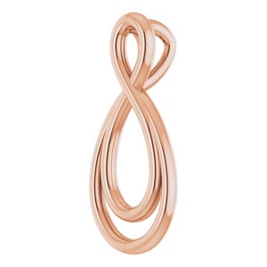 14K Rose 15.3x7.3 mm Infinity-Inspired Pendant - BN & CO JEWELRY