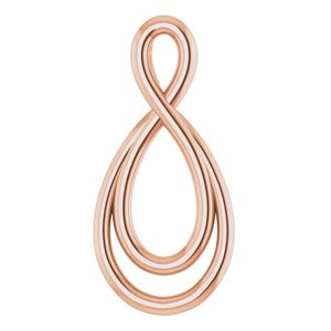 14K Rose 15.3x7.3 mm Infinity-Inspired Pendant - BN & CO JEWELRY