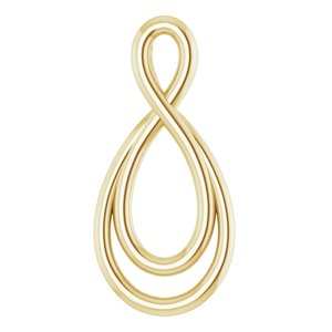 14K Yellow 15.3x7.3 mm Infinity-Inspired Pendant - BN & CO JEWELRY