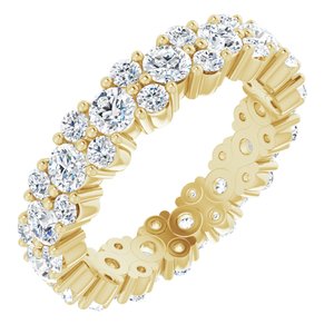 14K Yellow 1 3/4 CTW Natural Diamond Eternity Band Size 6.5 - BN & CO JEWELRY