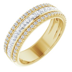 14K Yellow 1 1/8 CTW Natural Diamond Anniversary Band - BN & CO JEWELRY