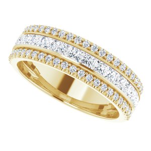 14K Yellow 1 1/8 CTW Natural Diamond Anniversary Band - BN & CO JEWELRY