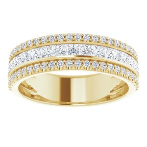 14K Yellow 1 1/8 CTW Natural Diamond Anniversary Band - BN & CO JEWELRY