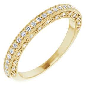 14K Yellow 1/3 CTW Diamond Matching Band - BN & CO JEWELRY