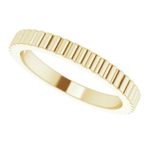 14K Yellow 2.5 mm Grooved Band Size 6.5 - BN & CO JEWELRY