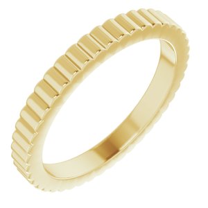 14K Yellow 2.5 mm Grooved Band Size 6.5 - BN & CO JEWELRY