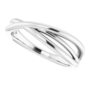 Sterling Silver Criss-Cross Ring - BN & CO JEWELRY