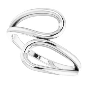 Sterling Silver Loop Bypass Ring - BN & CO JEWELRY