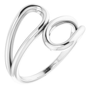 Sterling Silver Loop Bypass Ring - BN & CO JEWELRY