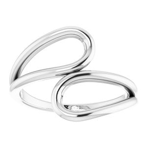 Sterling Silver Loop Bypass Ring - BN & CO JEWELRY