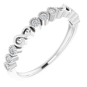 14K White 1/10 CTW Diamond Anniversary Band - BN & CO JEWELRY