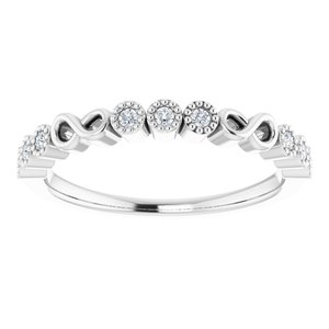 14K White 1/10 CTW Diamond Anniversary Band - BN & CO JEWELRY