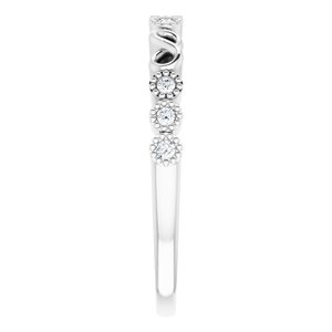 14K White 1/10 CTW Diamond Anniversary Band - BN & CO JEWELRY