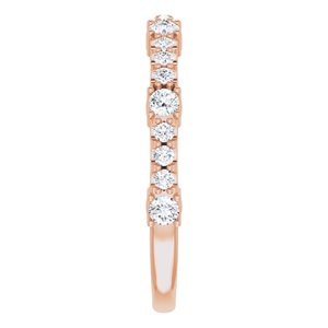 14K Rose 3/8 CTW Lab-Grown Diamond Anniversary Band - BN & CO JEWELRY