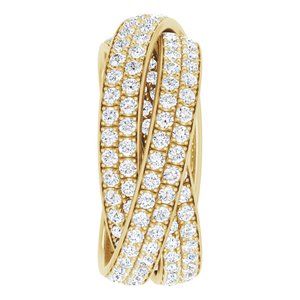 14K Yellow 3 1/3 CTW Natural Diamond 3-Band Rolling Ring - BN & CO JEWELRY