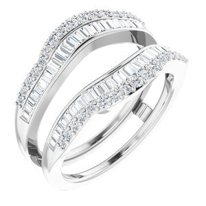 14K White 3/4 CTW Natural Diamond Ring Guard - BN & CO JEWELRY