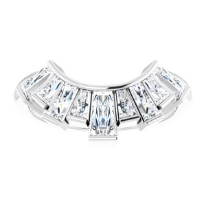 14K White 3/4 CTW Lab-Grown Diamond Contour Band - BN & CO JEWELRY