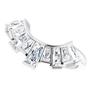 14K White 3/4 CTW Lab-Grown Diamond Contour Band - BN & CO JEWELRY