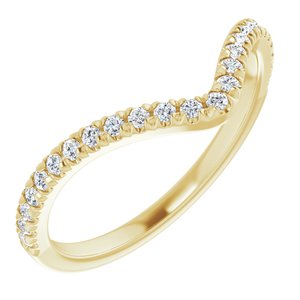 14K Yellow 1/5 CTW Natural Diamond Contour French-Set Band - BN & CO JEWELRY